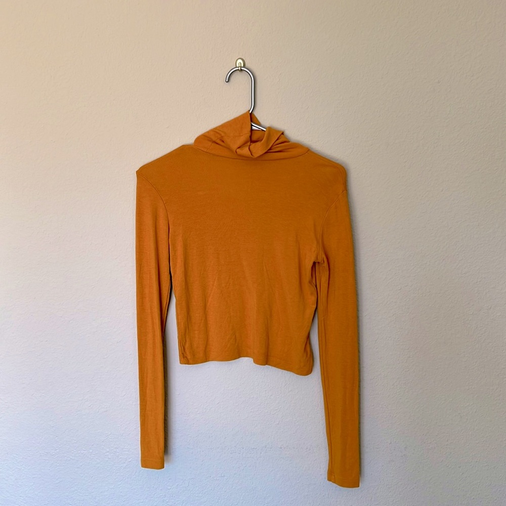 ZARA Mustard High neck top